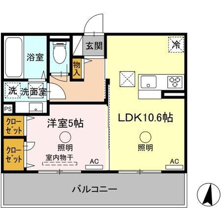 西熊本駅 徒歩14分 3階の物件間取画像